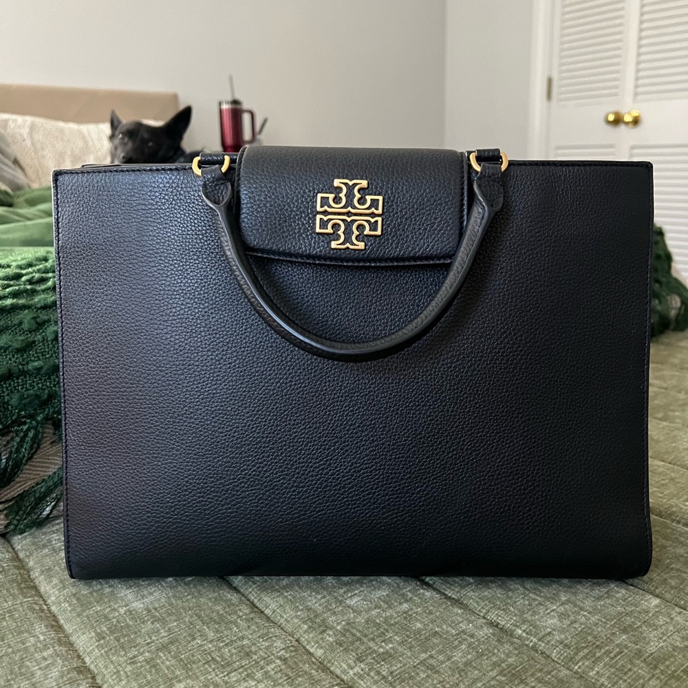 Tori Burch Britton Pebbled Leather Tote